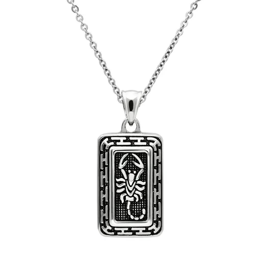 High polished (no plating) Stainless Steel Chain Pendant with No Stone - Alamode - Flyclothing LLC
