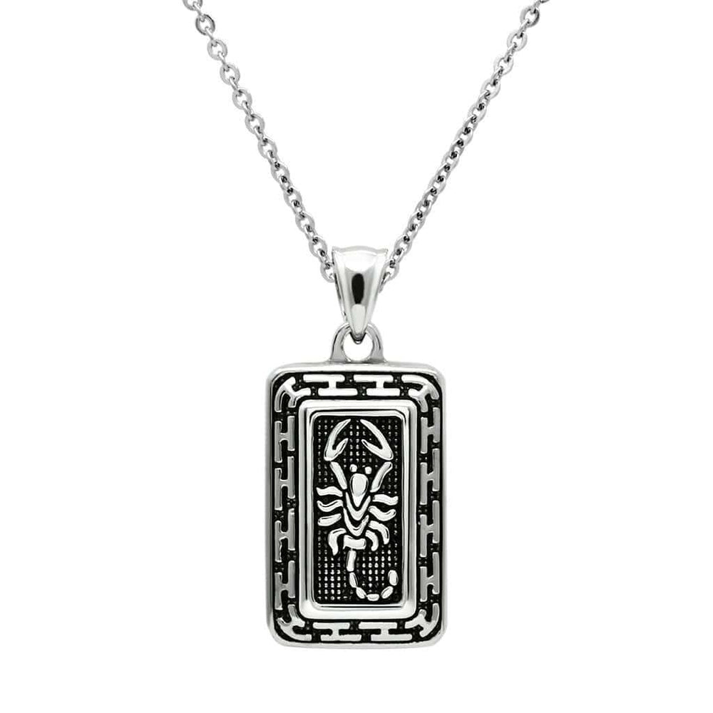 TK546 - High polished (no plating) Stainless Steel Chain Pendant with No Stone - Alamode - Flyclothing LLC