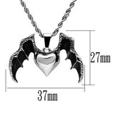 TK549 - High polished (no plating) Stainless Steel Chain Pendant with No Stone - Alamode - Flyclothing LLC