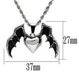 TK549 - High polished (no plating) Stainless Steel Chain Pendant with No Stone - Alamode