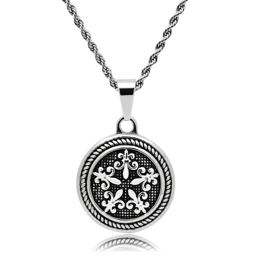 TK551 - High polished (no plating) Stainless Steel Chain Pendant with No Stone - Alamode