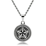 TK551 - High polished (no plating) Stainless Steel Chain Pendant with No Stone - Alamode