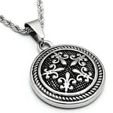 TK551 - High polished (no plating) Stainless Steel Chain Pendant with No Stone - Alamode