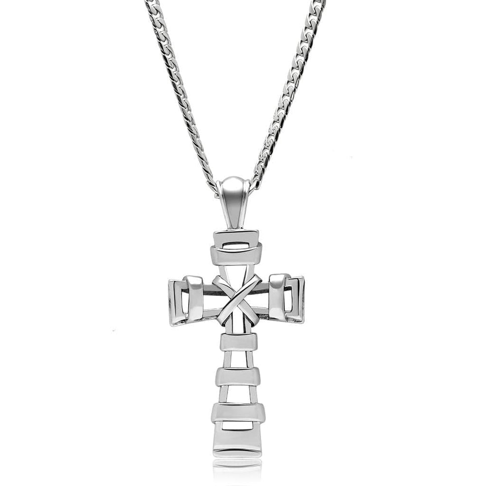 TK555 - High polished (no plating) Stainless Steel Necklace with No Stone - Alamode