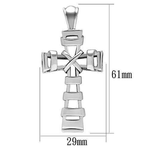 TK555 - High polished (no plating) Stainless Steel Necklace with No Stone - Alamode - Flyclothing LLC