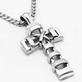 TK555 - High polished (no plating) Stainless Steel Necklace with No Stone - Alamode