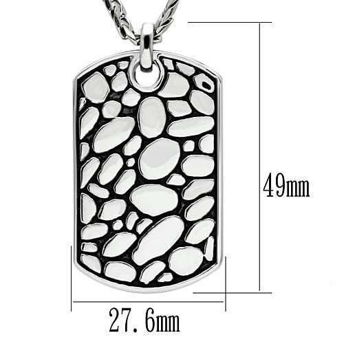 TK556 - High polished (no plating) Stainless Steel Necklace with No Stone - Alamode - Flyclothing LLC