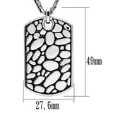 TK556 - High polished (no plating) Stainless Steel Necklace with No Stone