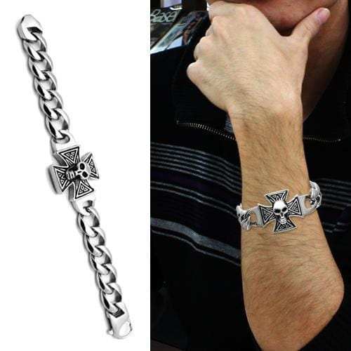 TK564 - High polished (no plating) Stainless Steel Bracelet with No Stone - Alamode - Flyclothing LLC