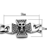 TK564 - High polished (no plating) Stainless Steel Bracelet with No Stone - Alamode