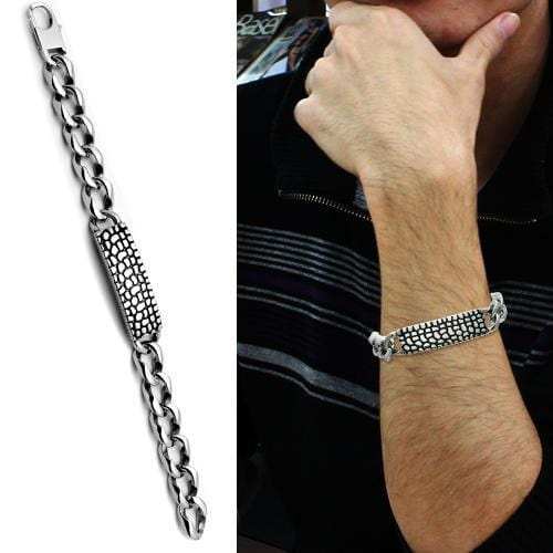 TK566 - High polished (no plating) Stainless Steel Bracelet with No Stone - Alamode - Flyclothing LLC