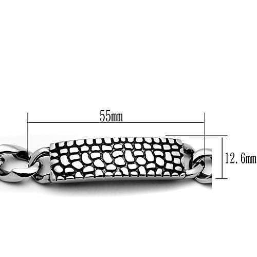 TK566 - High polished (no plating) Stainless Steel Bracelet with No Stone - Alamode - Flyclothing LLC