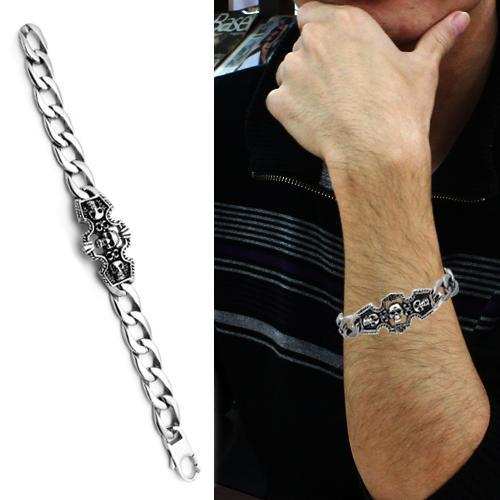 TK567 - High polished (no plating) Stainless Steel Bracelet with No Stone - Alamode - Flyclothing LLC