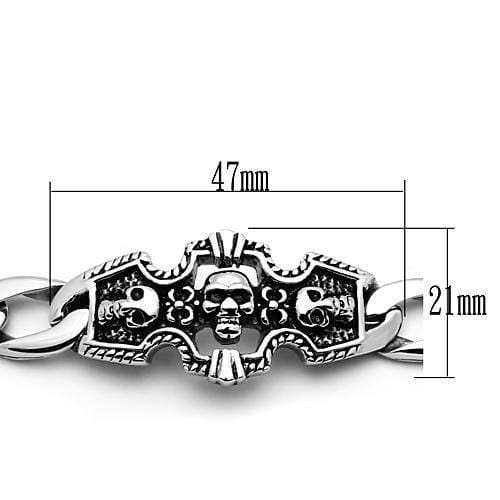 TK567 - High polished (no plating) Stainless Steel Bracelet with No Stone - Alamode - Flyclothing LLC