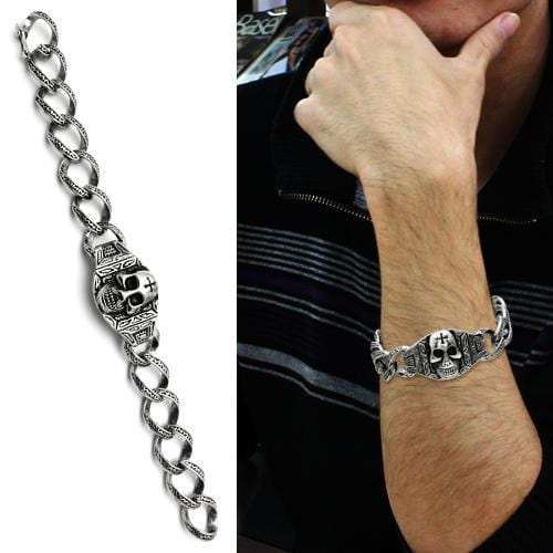 TK569 - High polished (no plating) Stainless Steel Bracelet with No Stone - Alamode - Flyclothing LLC