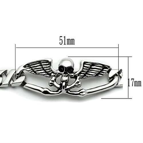 TK572 - High polished (no plating) Stainless Steel Bracelet with No Stone - Alamode - Flyclothing LLC