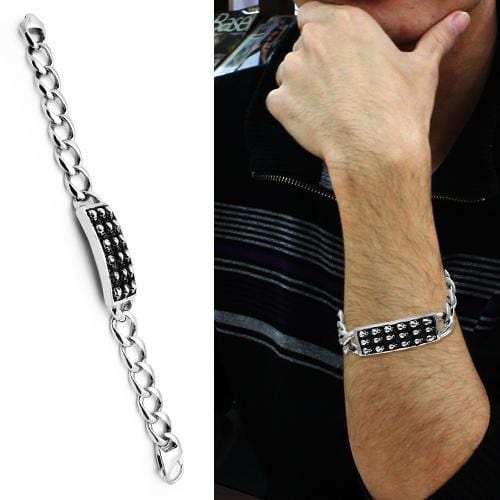 TK573 - High polished (no plating) Stainless Steel Bracelet with No Stone - Alamode - Flyclothing LLC