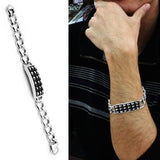 TK573 - High polished (no plating) Stainless Steel Bracelet with No Stone - Alamode