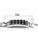 TK573 - High polished (no plating) Stainless Steel Bracelet with No Stone - Alamode - Flyclothing LLC