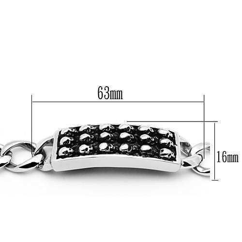 TK573 - High polished (no plating) Stainless Steel Bracelet with No Stone - Alamode - Flyclothing LLC