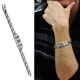 TK574 - High polished (no plating) Stainless Steel Bracelet with AAA Grade CZ  in Clear - Alamode