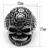 TK580 - High polished (no plating) Stainless Steel Ring with No Stone - Alamode - Flyclothing LLC