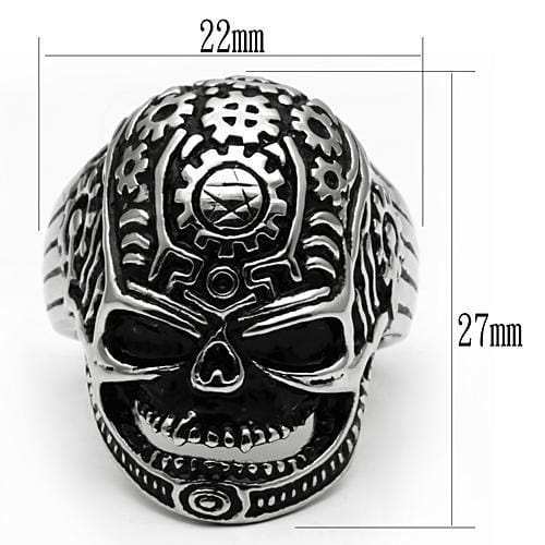 TK580 - High polished (no plating) Stainless Steel Ring with No Stone - Alamode - Flyclothing LLC