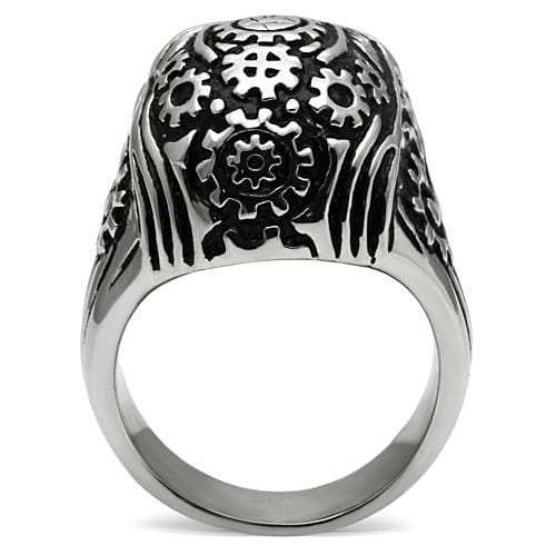 TK580 - High polished (no plating) Stainless Steel Ring with No Stone - Alamode - Flyclothing LLC