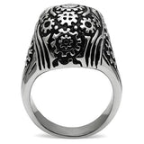 TK580 - High polished (no plating) Stainless Steel Ring with No Stone - Alamode