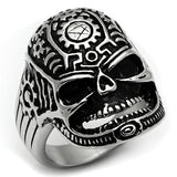 TK580 - High polished (no plating) Stainless Steel Ring with No Stone - Alamode
