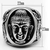 TK582 - High polished (no plating) Stainless Steel Ring with No Stone - Alamode - Flyclothing LLC