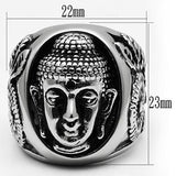 TK582 - High polished (no plating) Stainless Steel Ring with No Stone - Alamode
