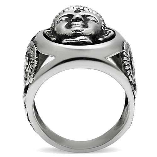 TK582 - High polished (no plating) Stainless Steel Ring with No Stone - Alamode - Flyclothing LLC