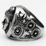 TK582 - High polished (no plating) Stainless Steel Ring with No Stone - Alamode - Flyclothing LLC