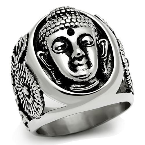 TK582 - High polished (no plating) Stainless Steel Ring with No Stone