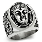 TK582 - High polished (no plating) Stainless Steel Ring with No Stone