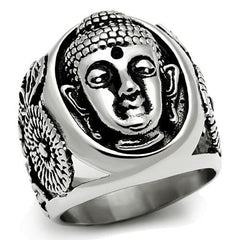TK582 - High polished (no plating) Stainless Steel Ring with No Stone