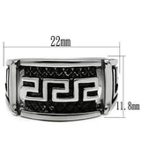 TK584 - High polished (no plating) Stainless Steel Ring with No Stone - Alamode - Flyclothing LLC