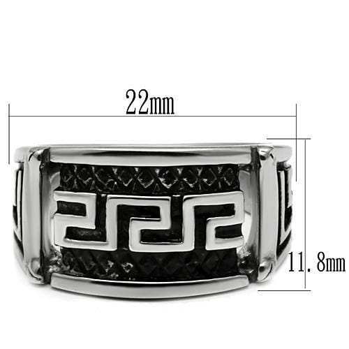 TK584 - High polished (no plating) Stainless Steel Ring with No Stone - Alamode - Flyclothing LLC