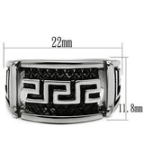 TK584 - High polished (no plating) Stainless Steel Ring with No Stone - Alamode