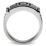 TK584 - High polished (no plating) Stainless Steel Ring with No Stone - Alamode