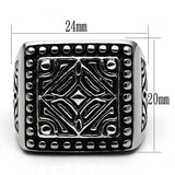 TK585 - High polished (no plating) Stainless Steel Ring with No Stone - Alamode - Flyclothing LLC