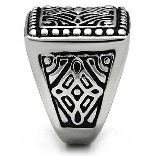 TK585 - High polished (no plating) Stainless Steel Ring with No Stone - Alamode - Flyclothing LLC