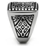 TK585 - High polished (no plating) Stainless Steel Ring with No Stone - Alamode