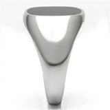 TK595 - High polished (no plating) Stainless Steel Ring with Epoxy in Jet - Alamode - Flyclothing LLC