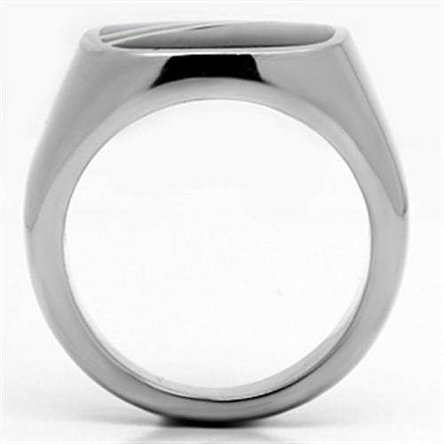 TK602 - High polished (no plating) Stainless Steel Ring with Epoxy in Multi Color - Alamode - Flyclothing LLC