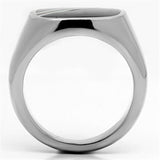 TK602 - High polished (no plating) Stainless Steel Ring with Epoxy  in Multi Color - Alamode