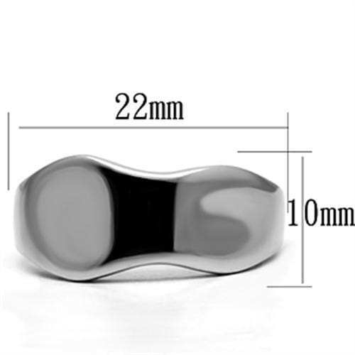 TK618 - High polished (no plating) Stainless Steel Ring with No Stone - Alamode - Flyclothing LLC