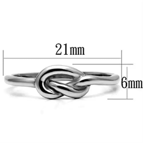TK630 - High polished (no plating) Stainless Steel Ring with No Stone - Alamode - Flyclothing LLC