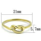 TK630G - IP Gold(Ion Plating) Stainless Steel Ring with No Stone - Alamode - Flyclothing LLC